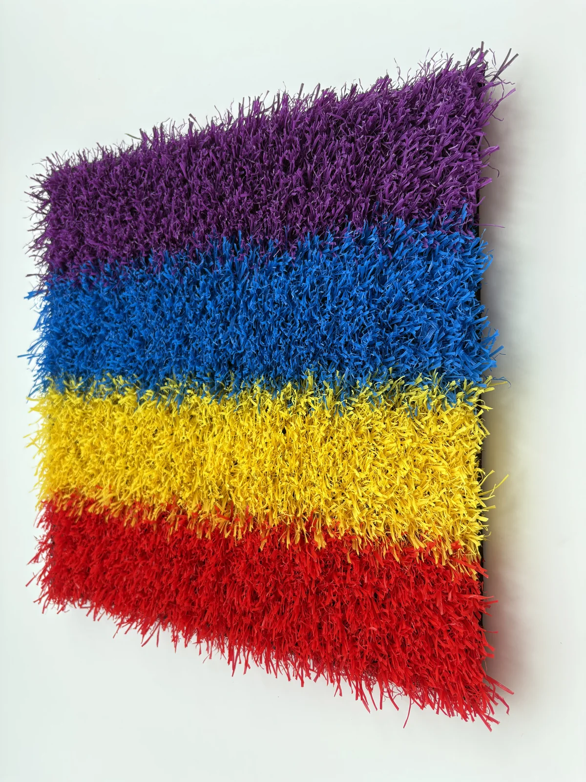 Colorful playground artificial grass density and angle view