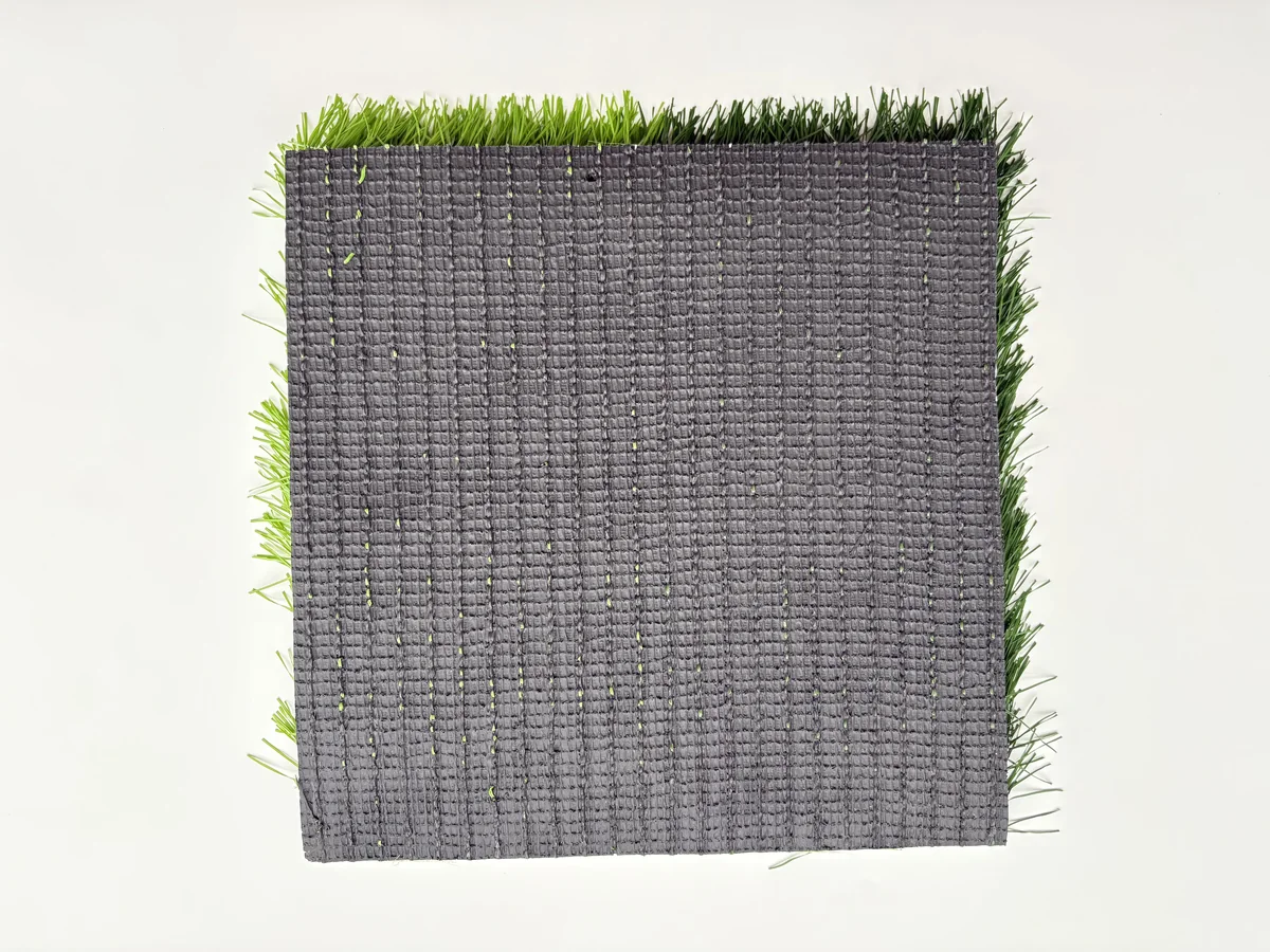 Football artificial turf backing full view
