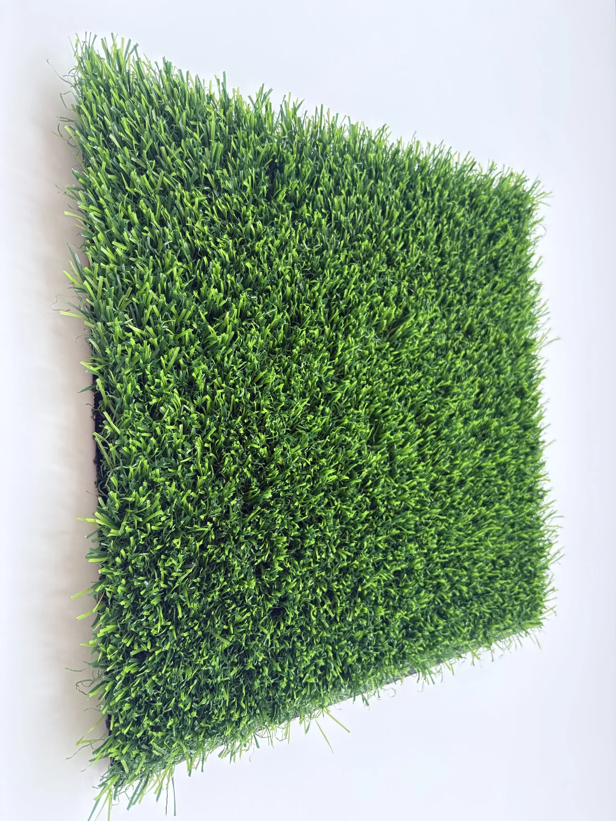 Commercial landscape artificial turf density and angle view